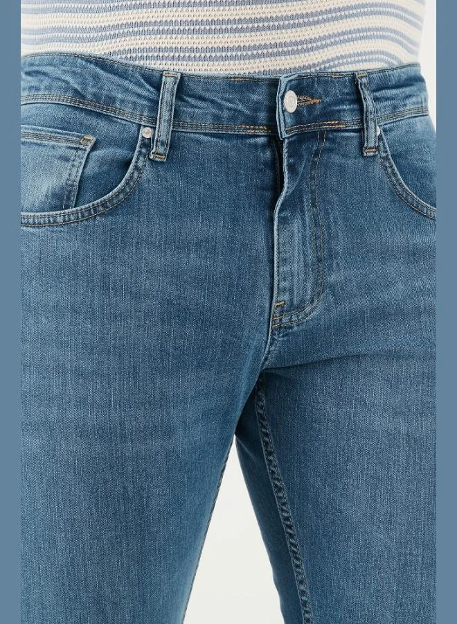 Buratti  Buratti Cotton Slim Fit Regular Waist Jeans Men's Denim Trousers 3300C511TOKYO for Men | Best Price UAE