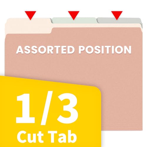 SUNEE File Folders, 30 Pack Manilla Folders 8.5 x 11, Colored File Folders Home Office School Supplies for Documents Files Paper,6 Pastel Colors - Image 4