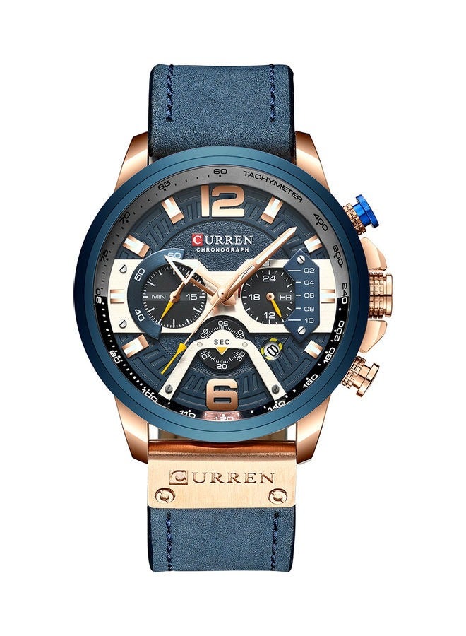 CURREN Trendy Fashion Men's Watch Multi functional Sports Waterproof Quartz Watch 48 mm - Blue - Image 1