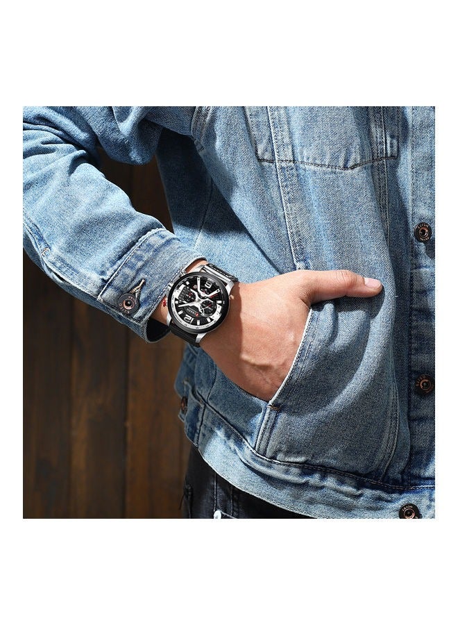 CURREN Trendy Fashion Men's Watch Multi functional Sports Waterproof Quartz Watch 48 mm - Blue - Image 5