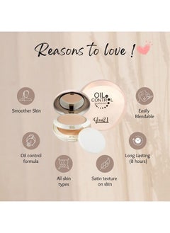 Glam 21 Glam21 Oil Control Sleek & Soft 2In1 Compact Powder 20G; Sweat & Waterproof Long Lasting Makeup With Vitamins E & C  - Image 4
