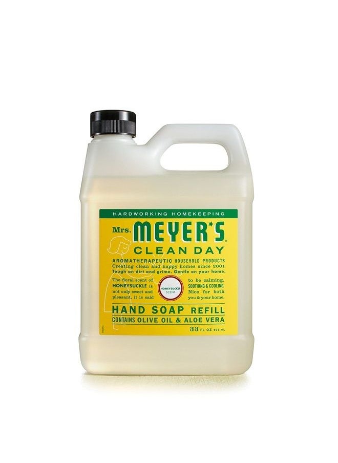 Mrs. Meyer's Clean Day Mrs. Meyer's Hand Soap Refill, Made with Essential Oils, Biodegradable Formula, Honeysuckle, 33 oz  - Image 2