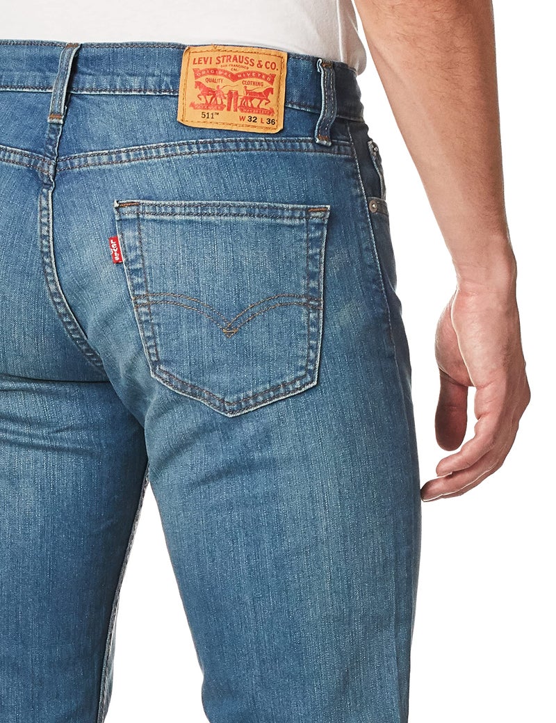 Levi's جينز ليفي للرجال 511 بتصميم نحيف (متوفر أيضًا في الأحجام الكبيرة والطويلة)، مرونة ثروتل، 32W x 32L - Image 2