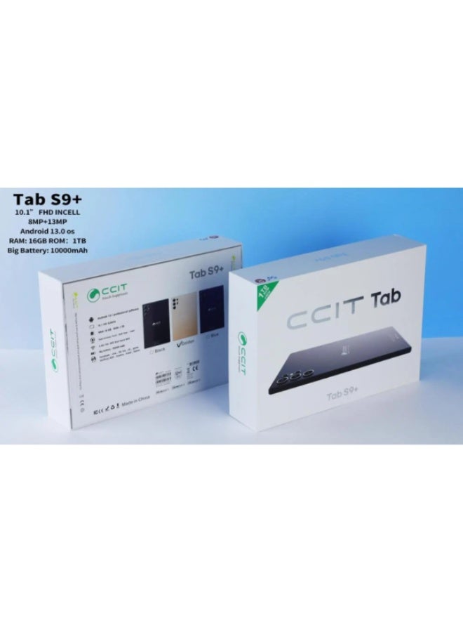 سي سي اي تي جهاز CCIT Tab S9+ اللوحي بشاشة 10.1 بوصة FHD، بنظام Android 14، ذاكرة RAM سعة 16GB، وسعة تخزين 1TB، بطارية 10000mAh، مع لوحة مفاتيح وماوس (أسود) - Image 4