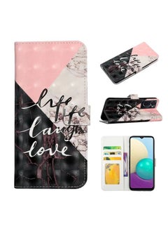 Case Cover For OPPO A36 / A76 / A96 Oil Embossed 3D Drawing Leather Phone Case Stitching Marble