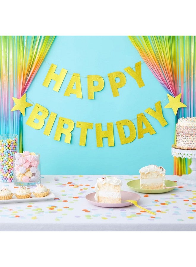 Bright Creations 130-Piece DIY Gold Glitter Make Your Own Banner Kit with Letters, Numbers, Symbols, and String for Birthdays, Weddings, and Party Supplies Decor (5-Inch Letters) - Image 2