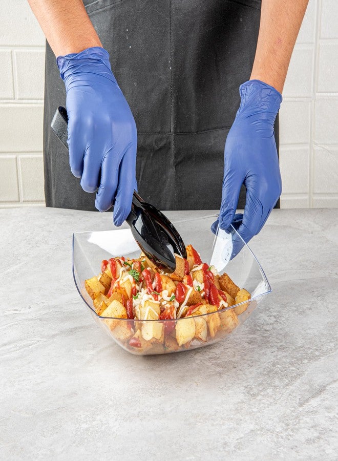 Restaurantware Moderna 64 Ounce Fancy Plastic Bowls 10 Square Disposable Salad Bowls - Durable Heavy-duty Clear Plastic Bowls For Warm And Cold Foods - Image 4