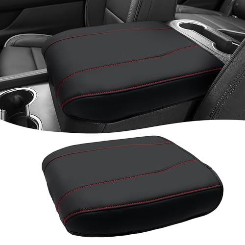 Eaglecover Center Console Cover for Chevy Silverado 1500 Accessories & GMC Sierra 2019-2025, Yukon & Tahoe & Suburban 2021-2025, Floor Console Bucket Seat Only, Vinyl Armrest Middle Console Cover, Scratchproof - Image 1