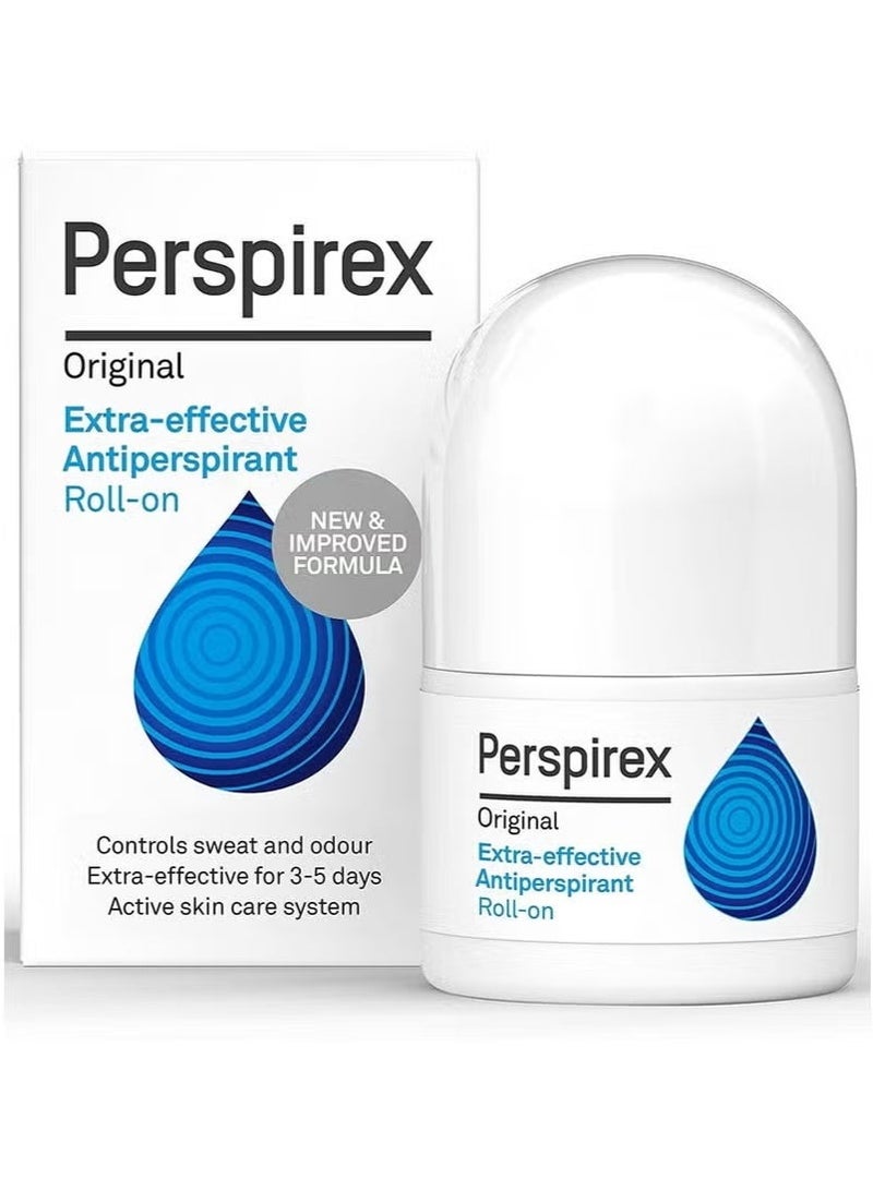 Perspirex Original Extra-effective Antiperspirant Roll-on 20ml, Comfort Antiperspirant Deodorant Roller, Protection Against Control Sweat and Odour for Men and Women - Image 1
