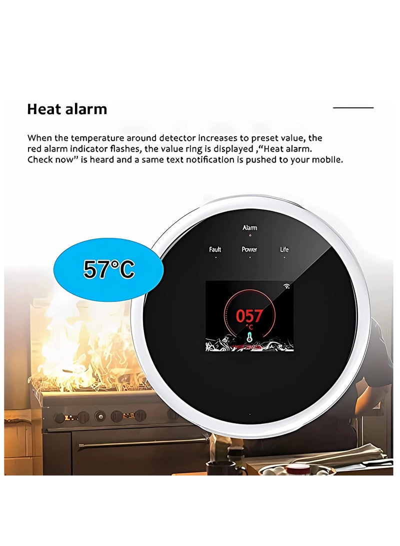 SOLARAE WiFi Natural Gas Detector,Smart WiFi Gas Leak Detector with Temperature Sensor LCD Display, Plug-in Gas Leak Sensor for LPG, LNG,Methane and Butane Gases - Image 2
