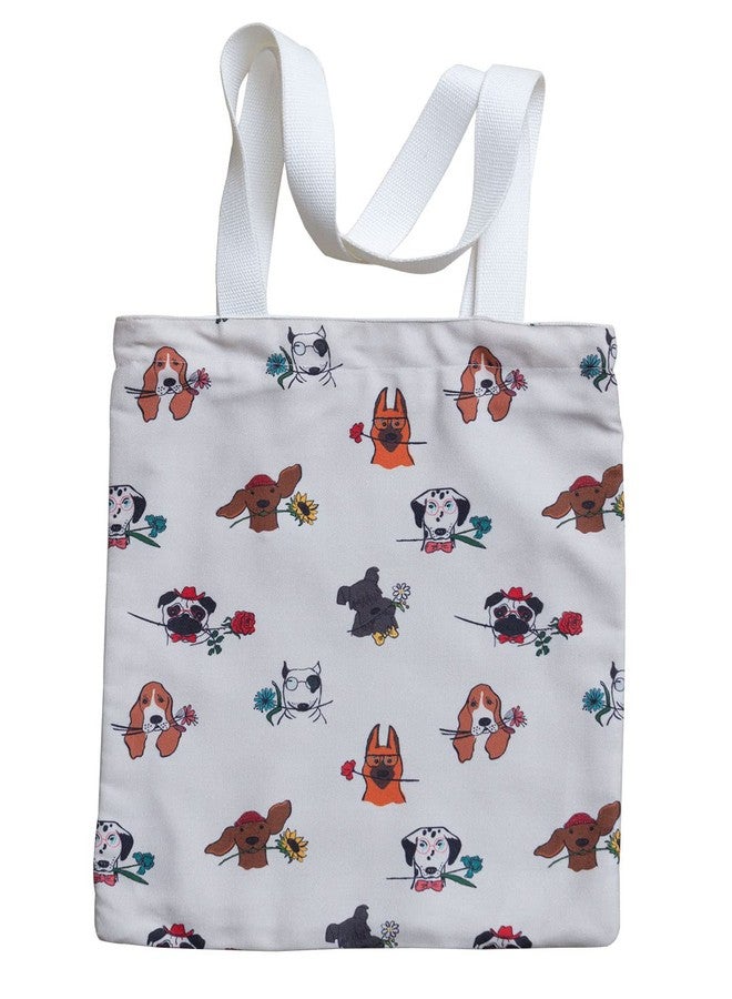 BAND BOX Canvas Tote Bag for Women | Cute Handbag for Girls (Dogaholic) - Image 1