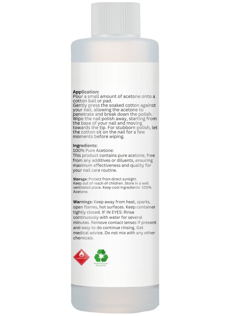 JAN LONDON 100% Pure Acetone Nail Polish Remover for UV/LED Gel, Acrylic Nails, and Nail Varnish Soak Off – Professional Strength, Fast-Acting Formula, 250ml  - Image 3