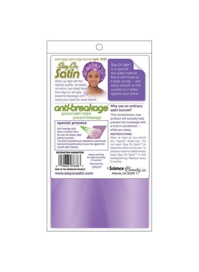 Stay On Satin Anti Breakage Satin Edge Bonnet Extra Large - Image 2