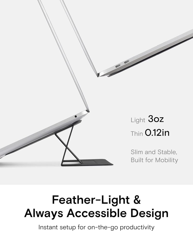 MOFT Invisible Slim Laptop Stand, Adhesive and Reusable, Adjustable Perfect Viewing Angles, Compatible with Laptops Up to 15.6" - Image 2