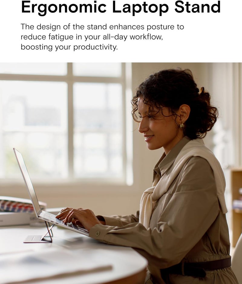 MOFT Invisible Slim Laptop Stand, Adhesive and Reusable, Adjustable Perfect Viewing Angles, Compatible with Laptops Up to 15.6" - Image 3