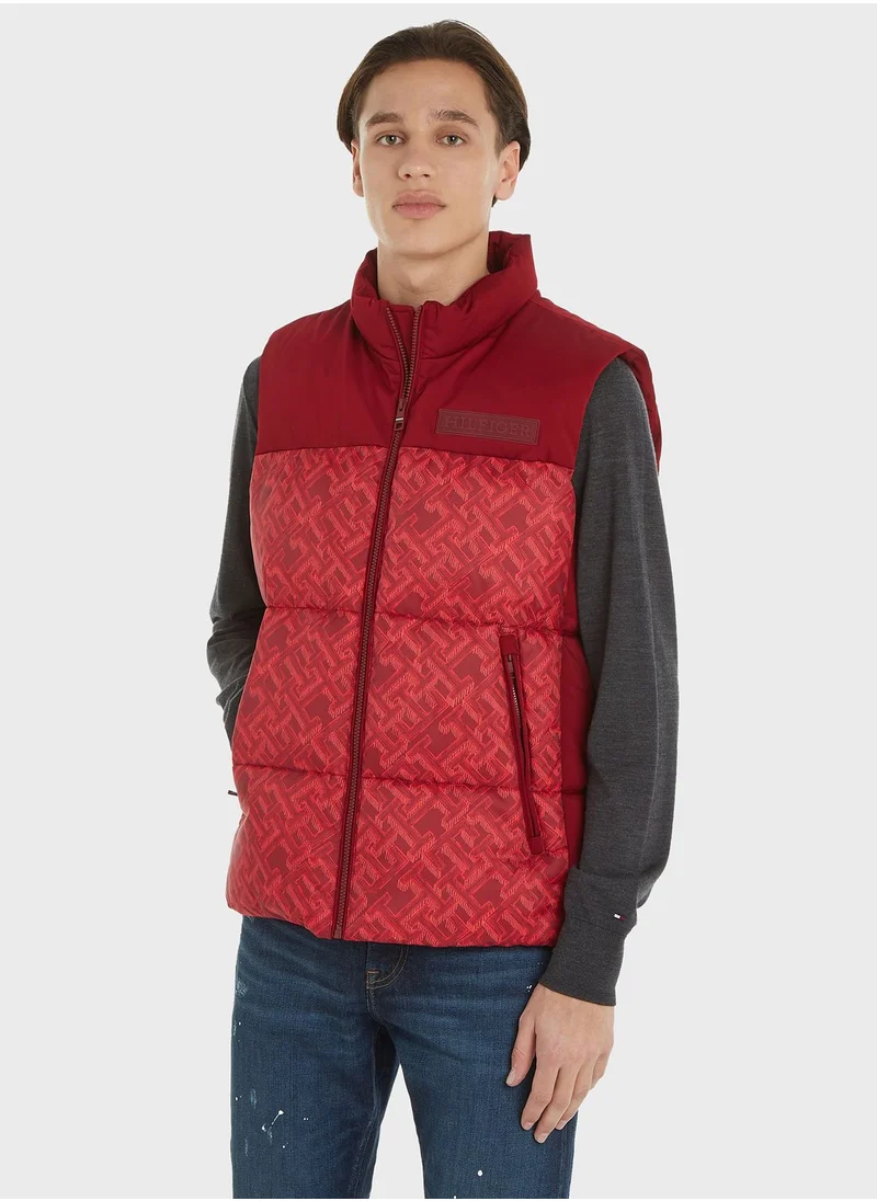 TOMMY HILFIGER Logo Zip Through Vest Jacket