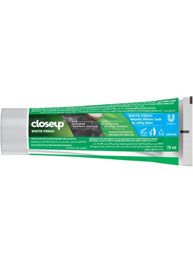 Closeup White Fresh Toothpaste with Charcoal Coco - Image 3