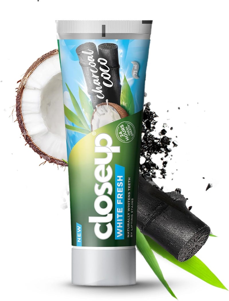 Closeup White Fresh Toothpaste with Charcoal Coco - Image 1