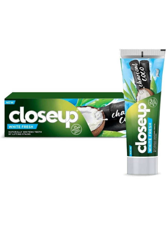 Closeup White Fresh Toothpaste with Charcoal Coco - Image 2