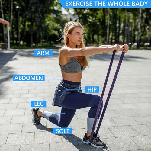 XFyt Beyond Boundaries: 40-90 Lbs Pull Up Resistance Bands for Very Heavy Strength Workouts & Fitness Gym | Natural Rubber Loop Band for Men Training (20-45Kgs, Purple) - Image 4