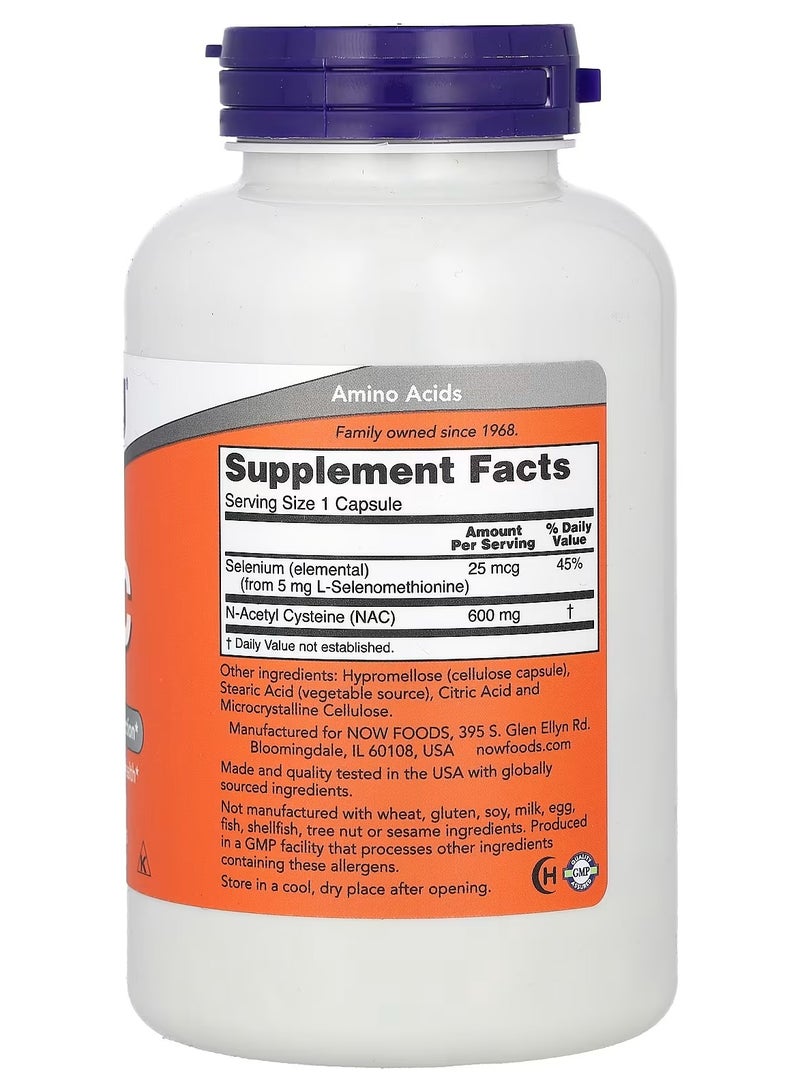 now NAC, 600 mg, 250 Capsules - Image 2