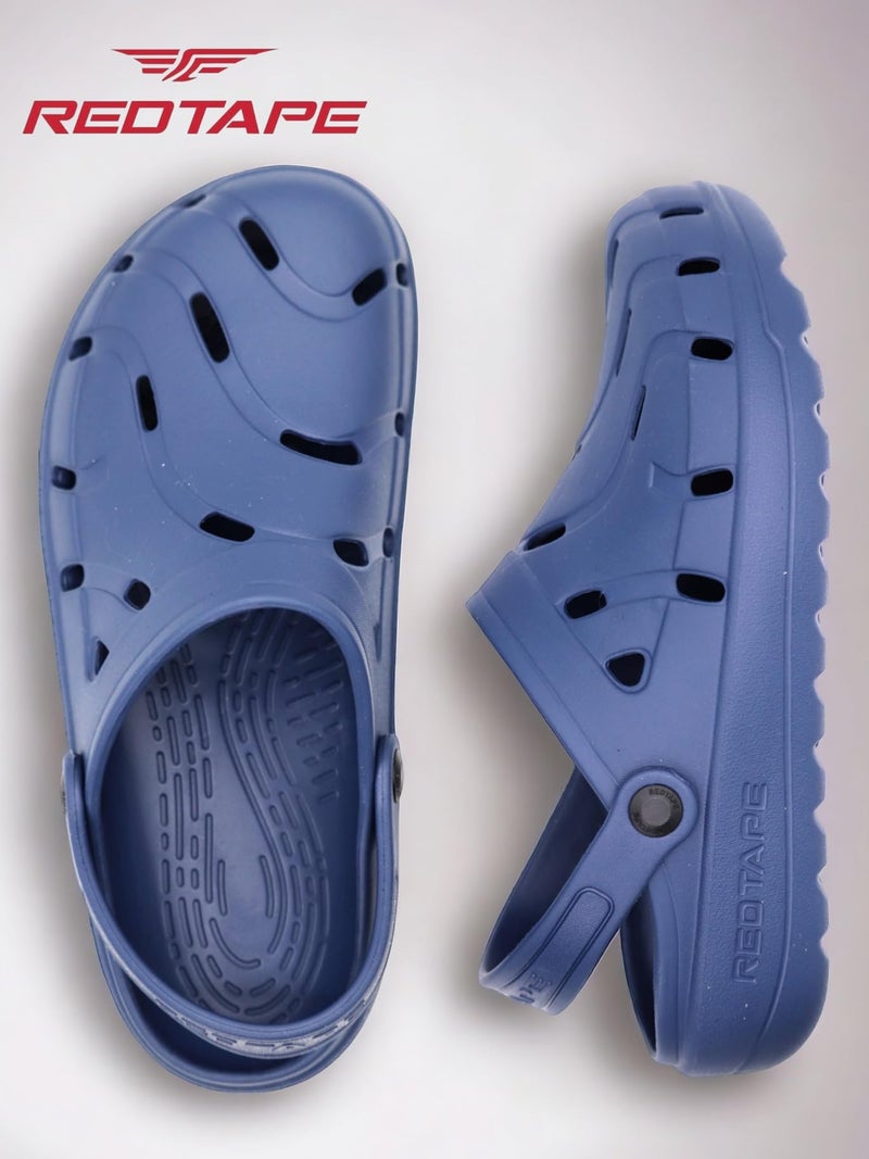 Red Tape Men's Discover Comfortable Clogs || Sandals with Adjustable Back Strap for Men Navy Blue - Image 2