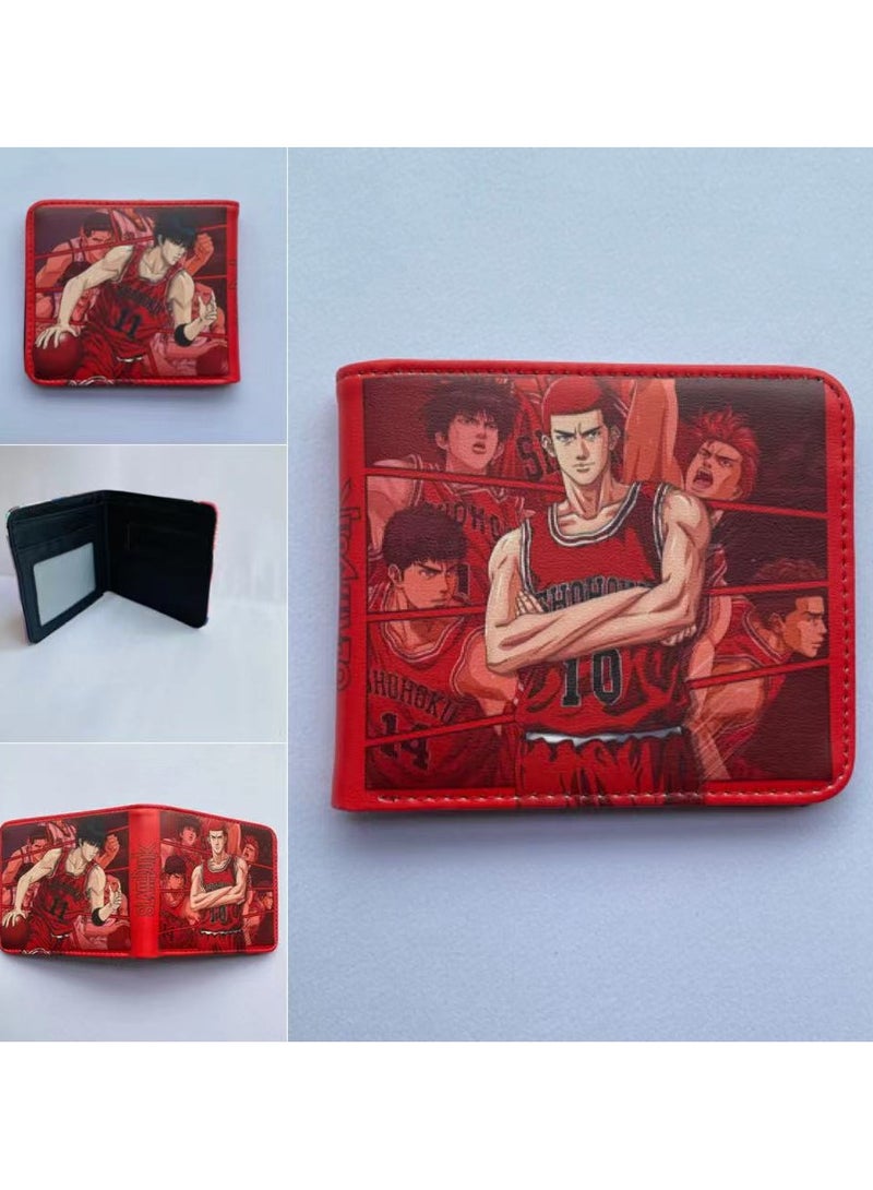 KUYING Slam Dunk, Student Card Bag, Leather Wallet 