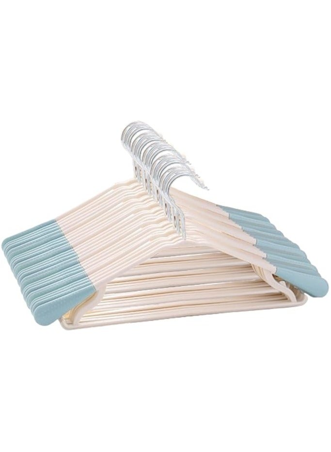TYCOM Clothes Hangers 25 Pack Heavy Duty Durable Standard Clothes Hanger Plastic Suit Coat Shirt Hangers Space Saving Clothes Hanger with Rubber Coating 25 Pieces Blue. - Image 1