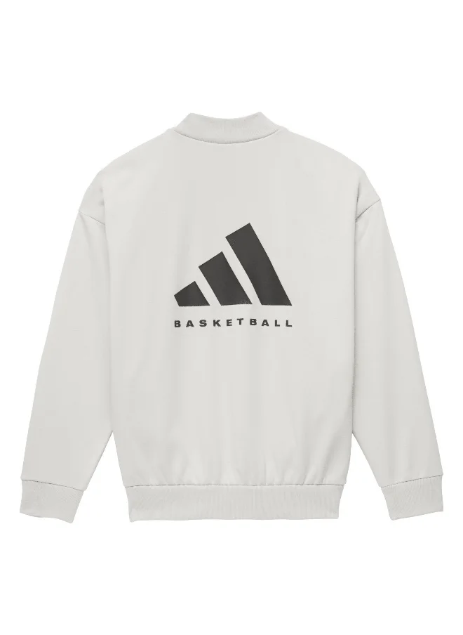 Adidas Adidas One Fl Crew Grey Basketball Sweatshirts For Unisex Xs