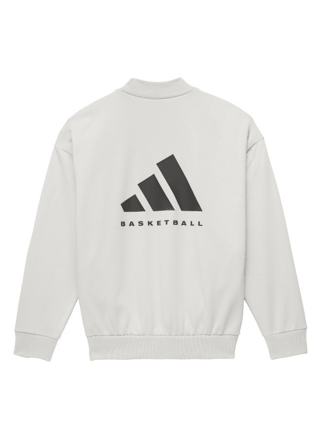 Adidas Adidas One Fl Crew Grey Basketball Sweatshirts For Unisex Xs  - Image 2
