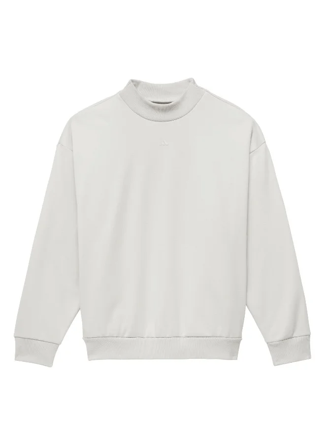 Adidas Adidas One Fl Crew Grey Basketball Sweatshirts For Unisex Xs