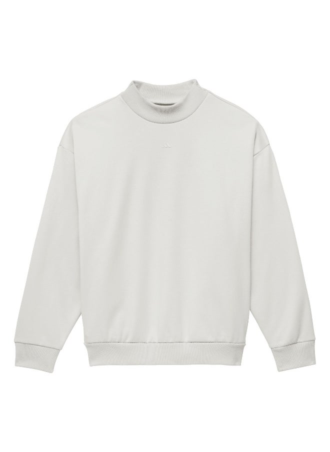 Adidas Adidas One Fl Crew Grey Basketball Sweatshirts For Unisex Xs  - Image 1