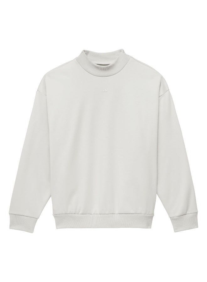 adidas Originals Adidas One Fl Crew Grey Basketball Sweatshirts For Unisex Xs  - Image 1