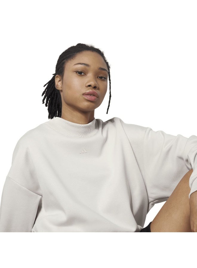 adidas Originals Adidas One Fl Crew Grey Basketball Sweatshirts For Unisex Xs  - Image 4