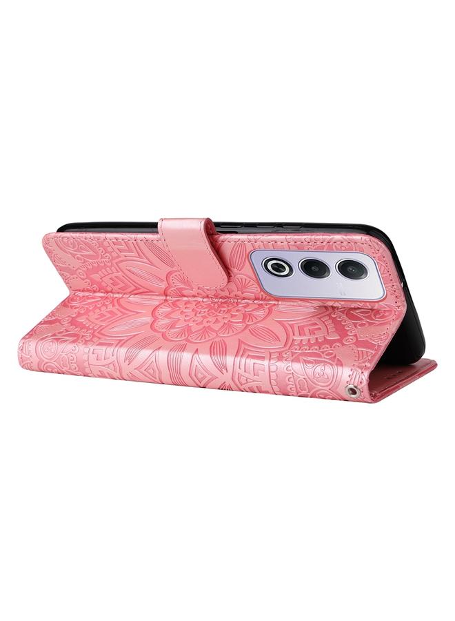 S-TOP Case For OPPO A3 Pro 5G Global / India Embossed Sunflower Leather Phone Case - Image 5