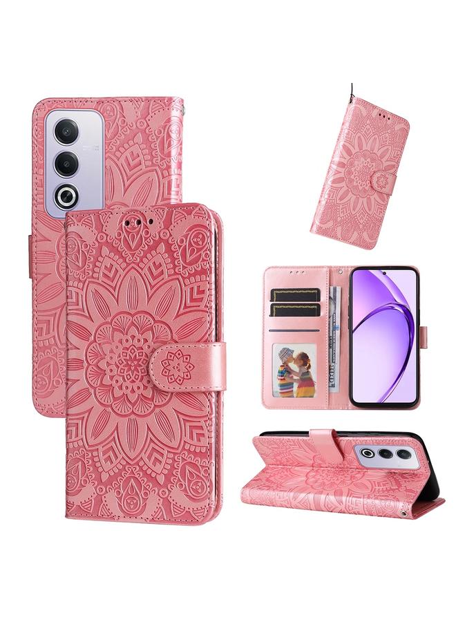 S-TOP Case For OPPO A3 Pro 5G Global / India Embossed Sunflower Leather Phone Case - Image 1