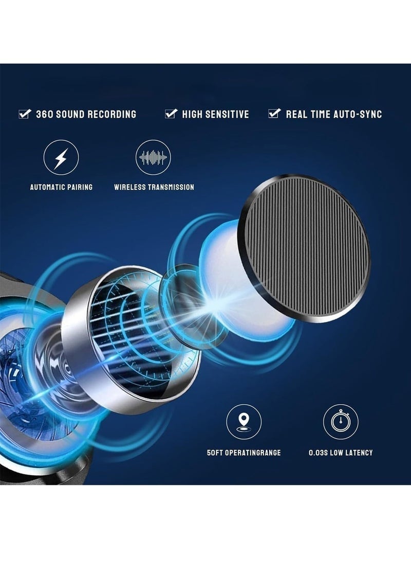 كيلا ميكروفون لاسلكي 3 في 1 - ميكروفون لافالير لاسلكي، توصيل وتشغيل متوافق مع أجهزة Apple وAndroid، مايك للتدوين بالهاتف - المقابلات - ميكروفون للتدوين بالفيديو - مزامنة تلقائية وإلغاء الضوضاء - 2.4 جيجاهرتز - Image 3