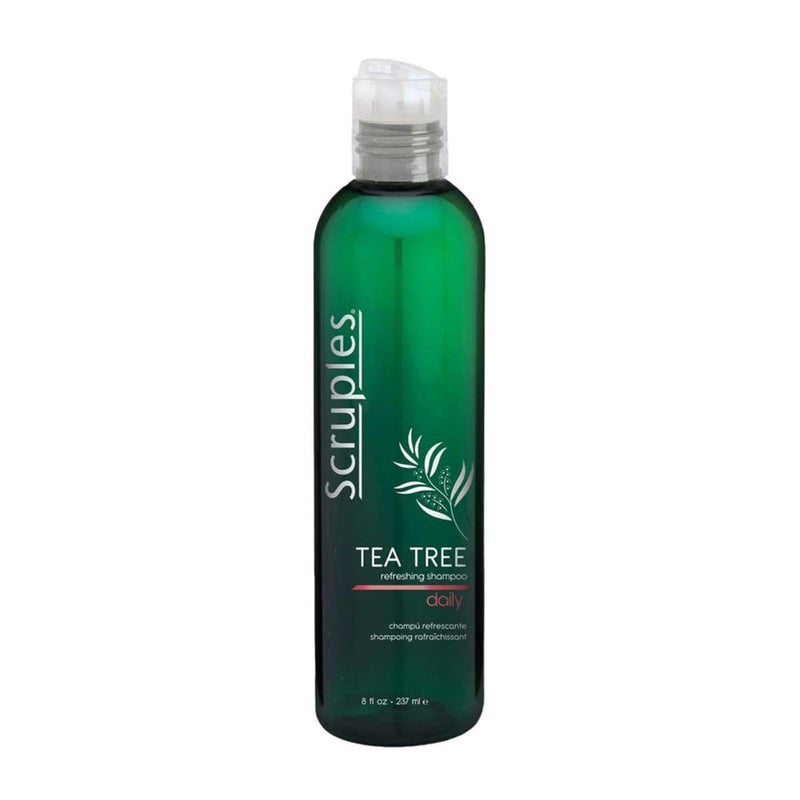 Scruples Tea Tree Shampoo - Refreshing Hair Shampoo with Hydrolyzed Wheat Protein & Silk to Strengthen, Soften and Moisturize - Fights Off Chemical Build Up for a Clean Healthy Scalp (8oz)