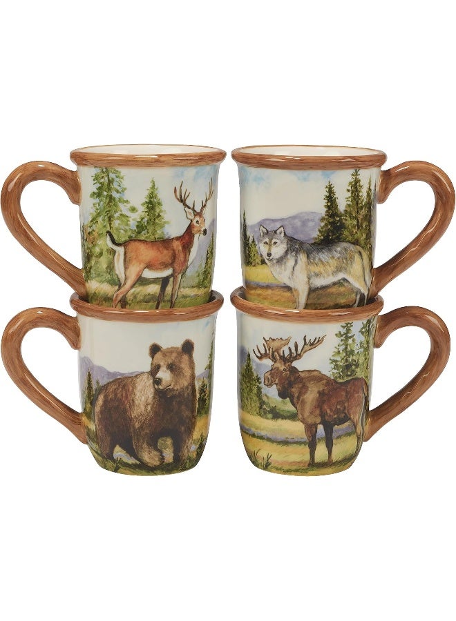Certified International Mountain Summit 16pc Dinnerware Set Service for 4 Multicolor - Image 4
