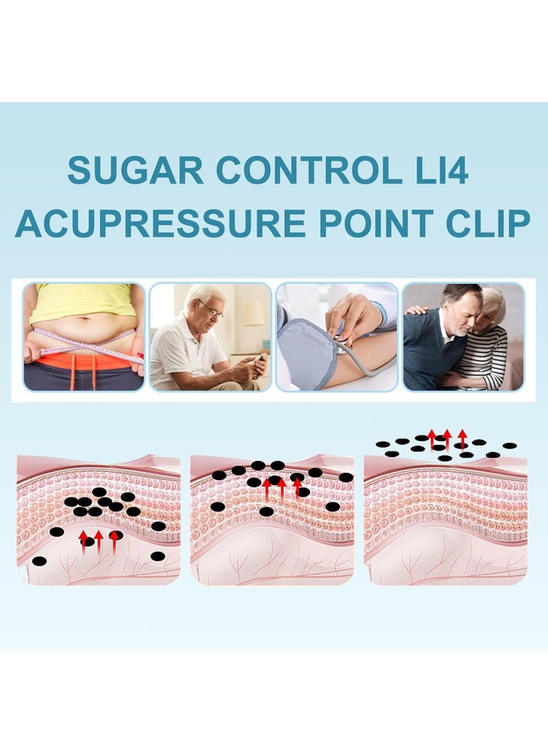 EELHOE Acupressure Point Relaxation Clip for Headache Relief u0026 Stress Alleviation, Flower-Shaped Wearable Hand Pressure Tool for L14 Acupoint, Portable Wellness Aid  - Image 2