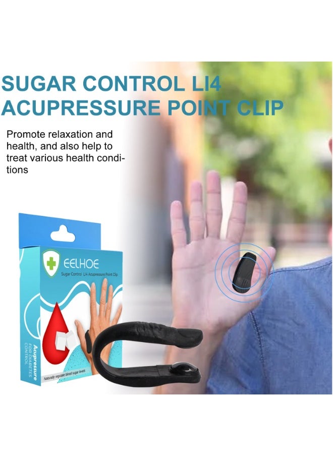 EELHOE Acupressure Point Relaxation Clip for Headache Relief u0026 Stress Alleviation, Flower-Shaped Wearable Hand Pressure Tool for L14 Acupoint, Portable Wellness Aid  - Image 1