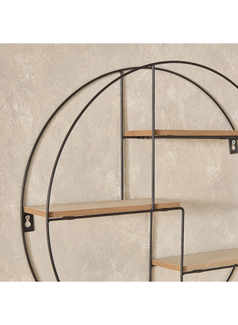 Home Box Sera Foldable Metal Wall Shelf with MDF Boards 50 x 50 x 10 cm