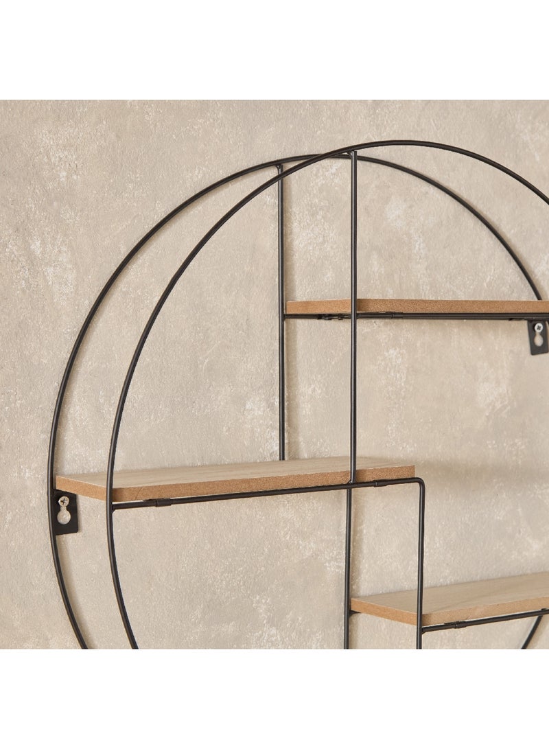 Home Box Sera Foldable Metal Wall Shelf with MDF Boards 50 x 50 x 10 cm - Image 4