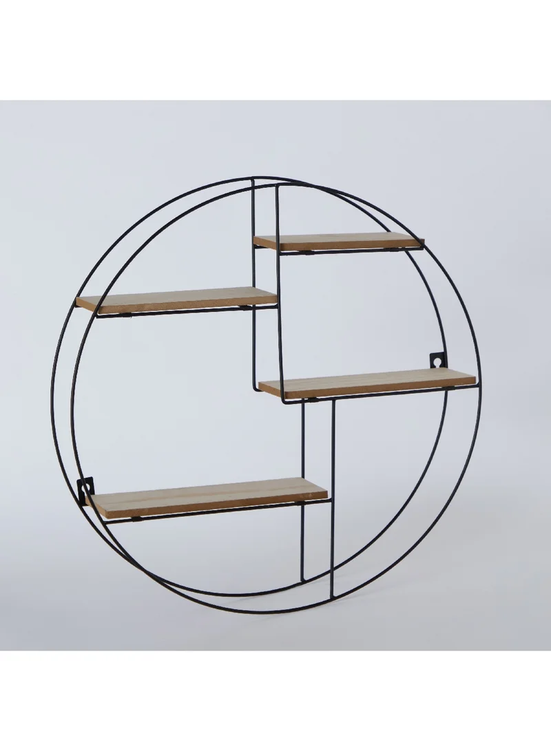 Home Box Sera Foldable Metal Wall Shelf with MDF Boards 50 x 50 x 10 cm