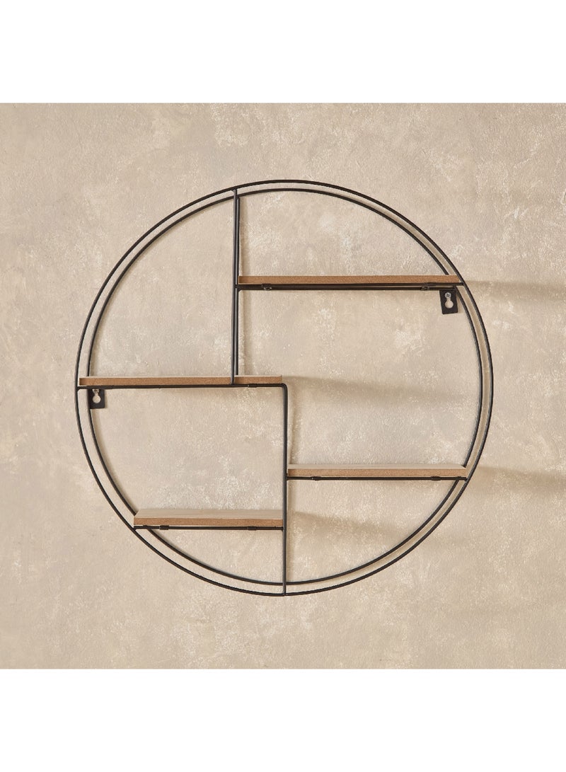 Home Box Sera Foldable Metal Wall Shelf with MDF Boards 50 x 50 x 10 cm - Image 2