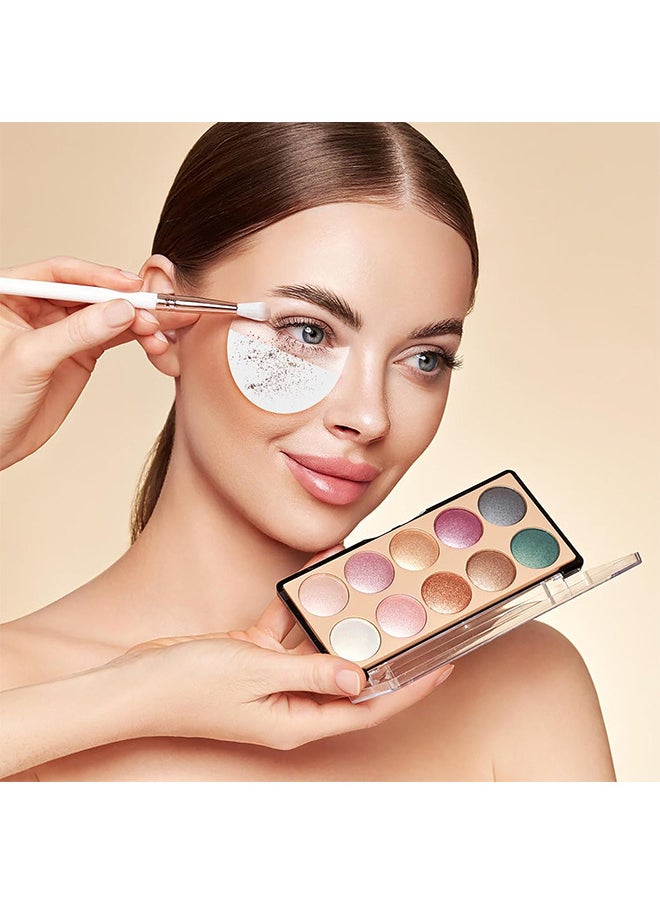 Depend - 50 Pieces Eyeshadow Pad Shield Eyeshadow Patches White Eyeshadow Stencils Under Eye Pads Prevent Makeup Residue For Eyelash Extensions - Perming - Tinting - Lip Makeup - Lint Free Eyeshadow Tape - Image 1