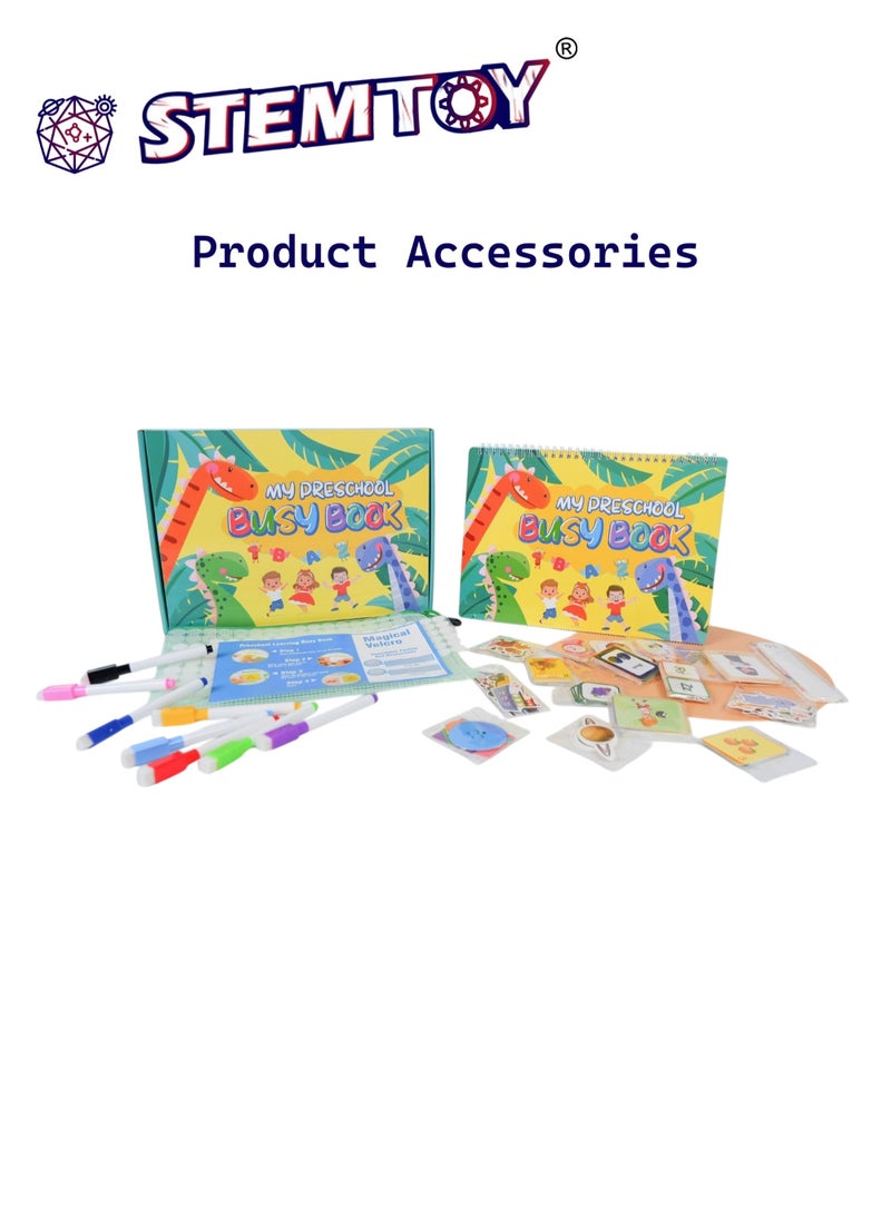 STEMTOY Quiet Book Busy Book for Toddlers, Montessori Homeschool Preschool STEM/ STEAM Educational Toy, Interactive Early Learning Activity, Sensory Cognitive Development Fine Motor Skills, Portable Washable Travel Gift for Babies Kids Boys Girls Ages 3-6 (Comprehensive Learning) - Image 4