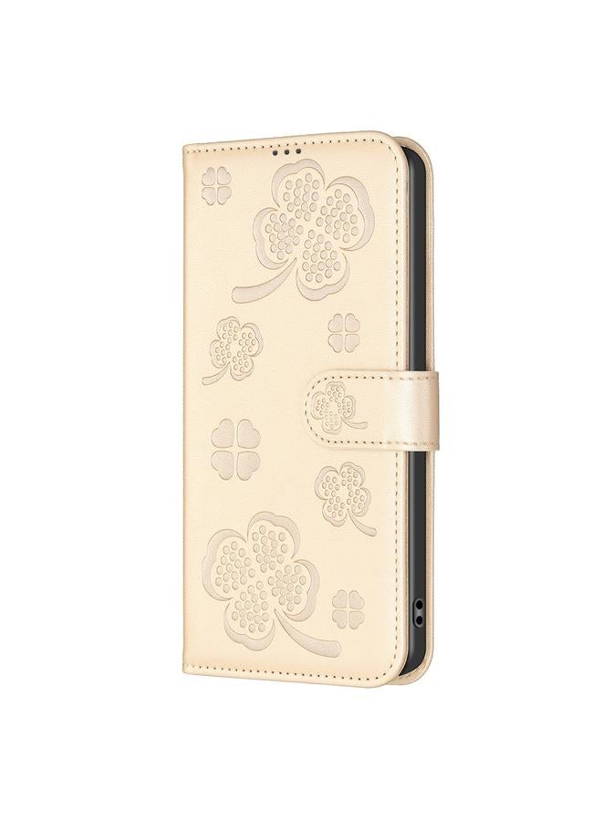 اس-توب جراب لهاتف موتورولا موتو جي 55، جراب جلدي منقوش بأربع أوراق - Image 2