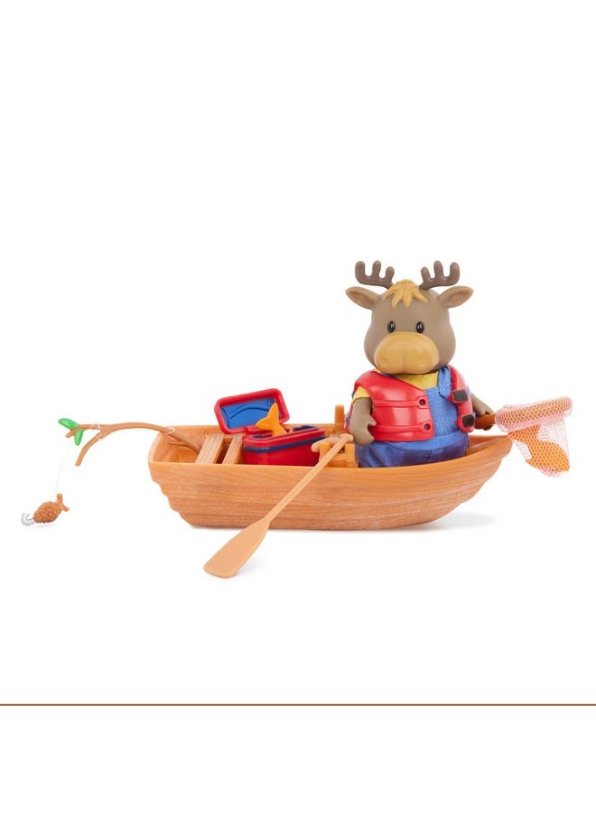Li'L WOODZEEZ - Li’L Woodzeez - 53 Pcs Happy Camper Playset - Moose Family, Detachable Toy Vehicle & Rv Trailer - Dollhouse Furnitures & Accessories, Pretend Play Gift For Kids Age 3+ - Image 1