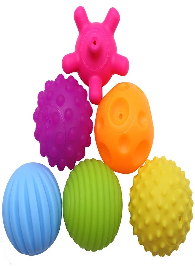 FIVOENDAR 6 Pack Sensory Balls for Kids, Soft & Textured Massage Balls Set Develops Kid's Tactile Senses - Image 1